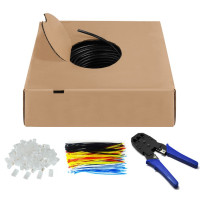Produktbild för Goobay 94398 nätverkskablar Svart 100 m Cat6 U/UTP (UTP)