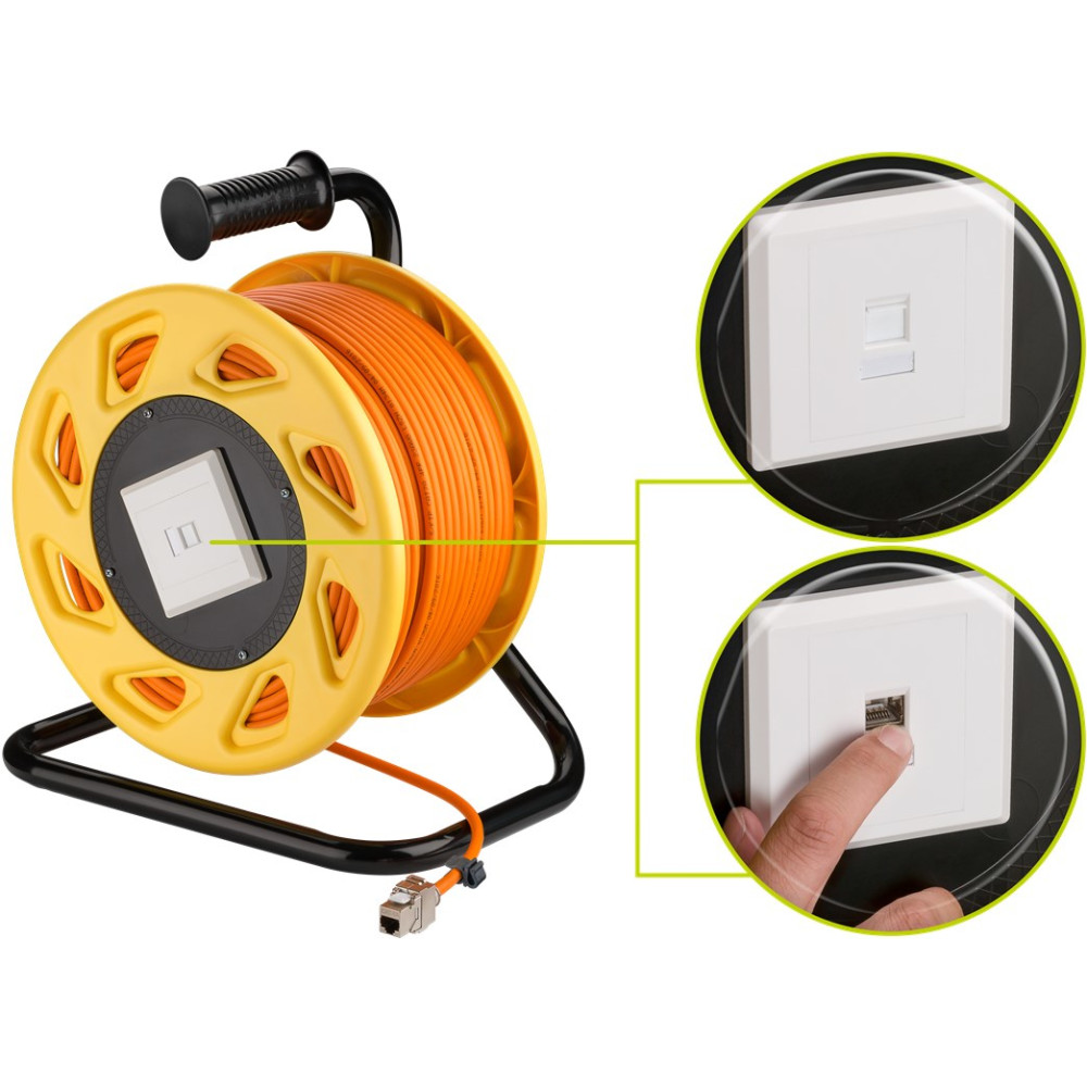 Produktbild för Goobay 58934 nätverkskablar Orange 50 m Cat7a S/FTP (S-STP)