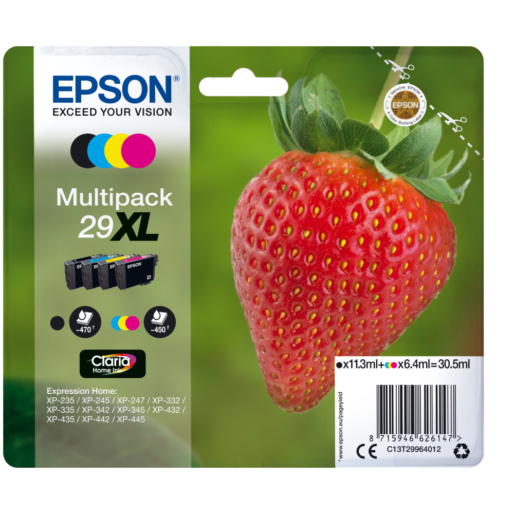 Produktbild för Epson Strawberry Multipack 4-colours 29XL Claria Home Ink