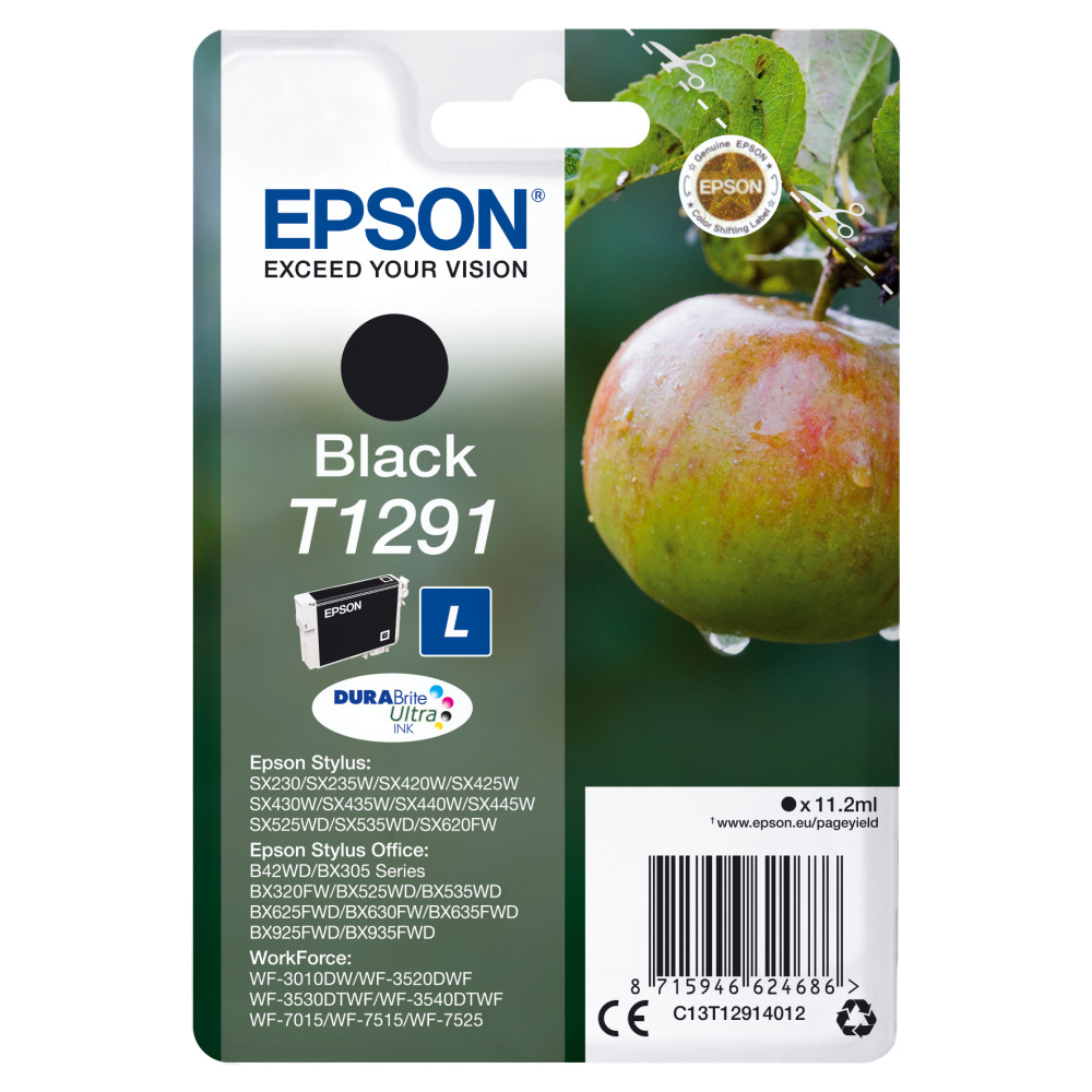 Produktbild för Epson Apple Enpack svart T1291 DURABrite Ultra-bläck