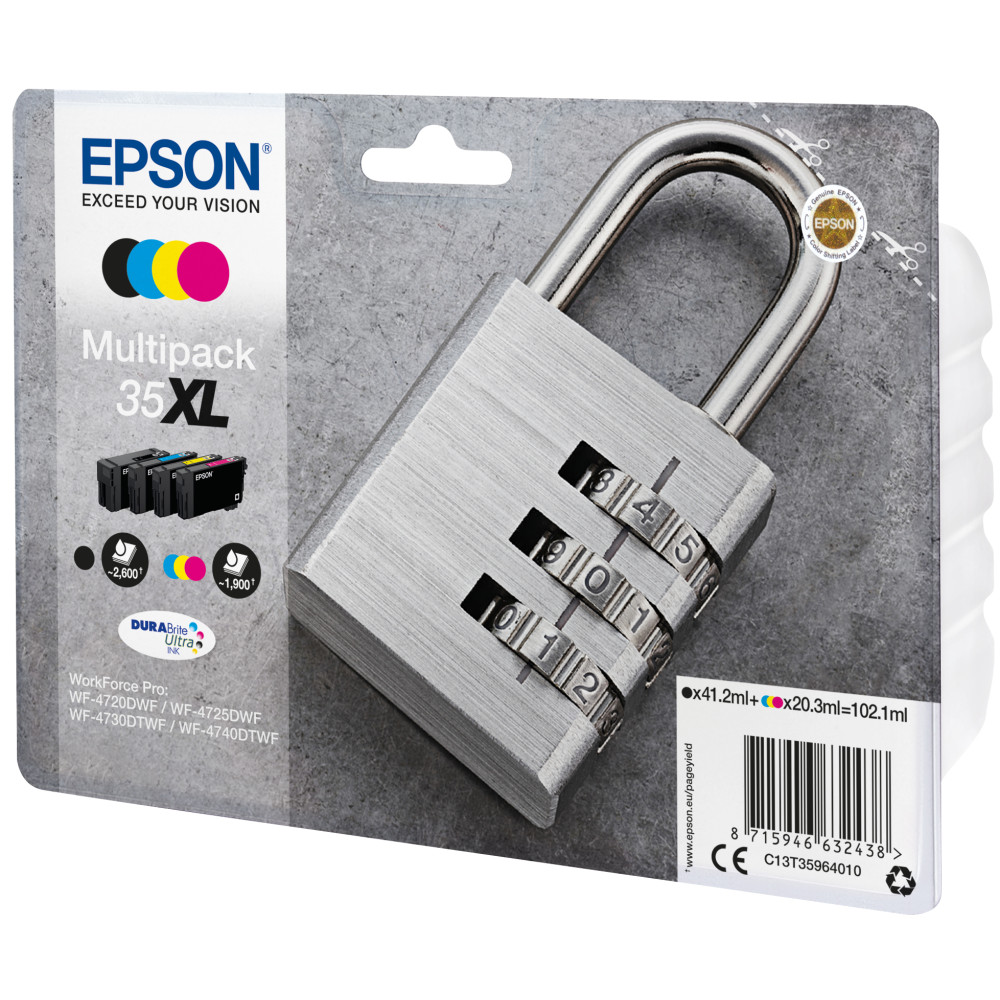 Produktbild för Epson Padlock Multipack 4-colours 35XL DURABrite Ultra Ink