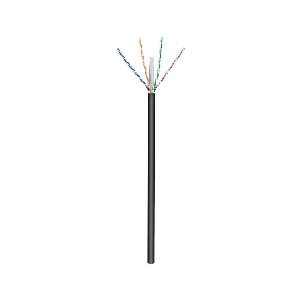 Produktbild för Goobay 77625 nätverkskablar Svart 100 m Cat6 U/UTP (UTP)