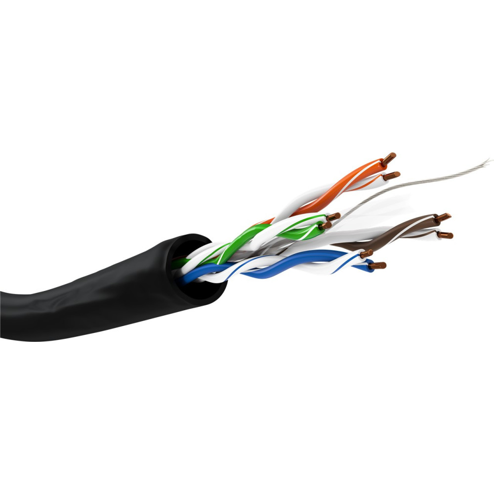 Produktbild för Goobay 77625 nätverkskablar Svart 100 m Cat6 U/UTP (UTP)