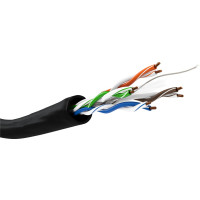 Produktbild för Goobay 77625 nätverkskablar Svart 100 m Cat6 U/UTP (UTP)