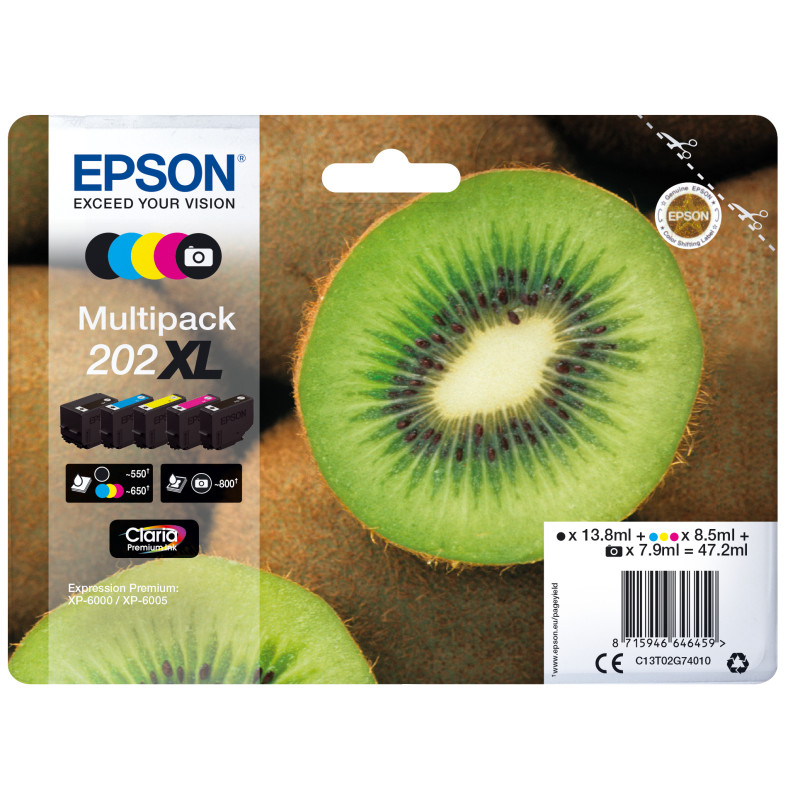 Produktbild för Epson Kiwi Multipack 5-colours 202XL Claria Premium Ink