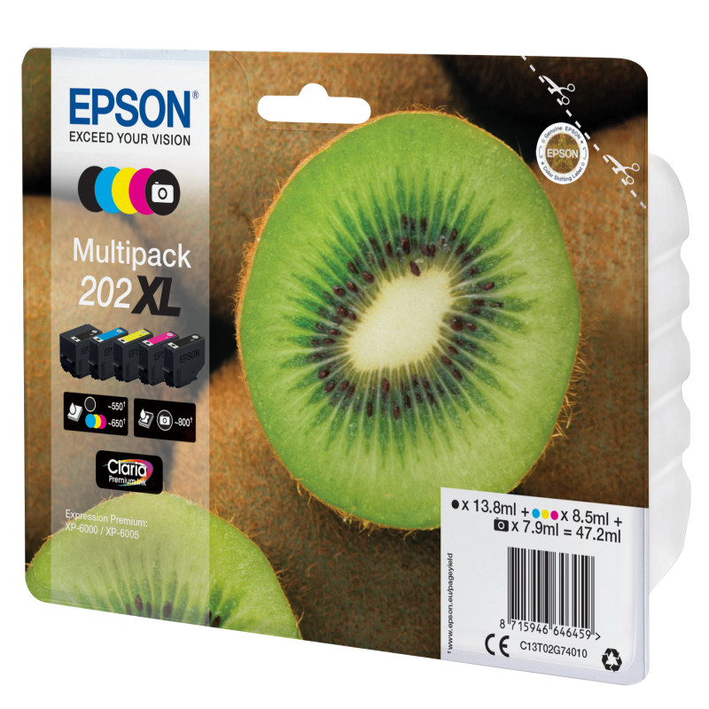 Produktbild för Epson Kiwi Multipack 5-colours 202XL Claria Premium Ink