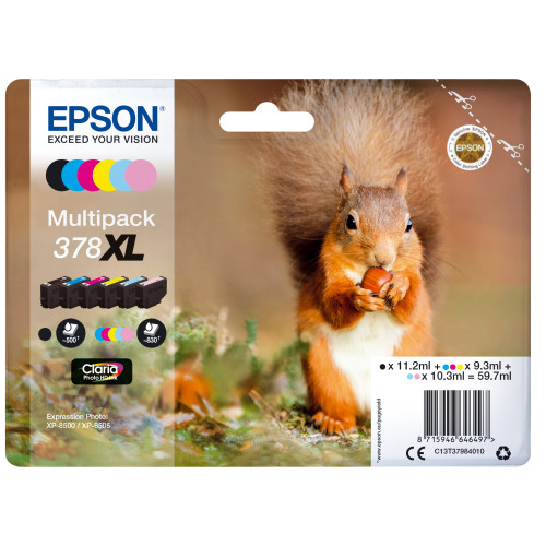 EPSON Epson Squirrel Multipack 6-colours 378XL Claria Photo HD Ink