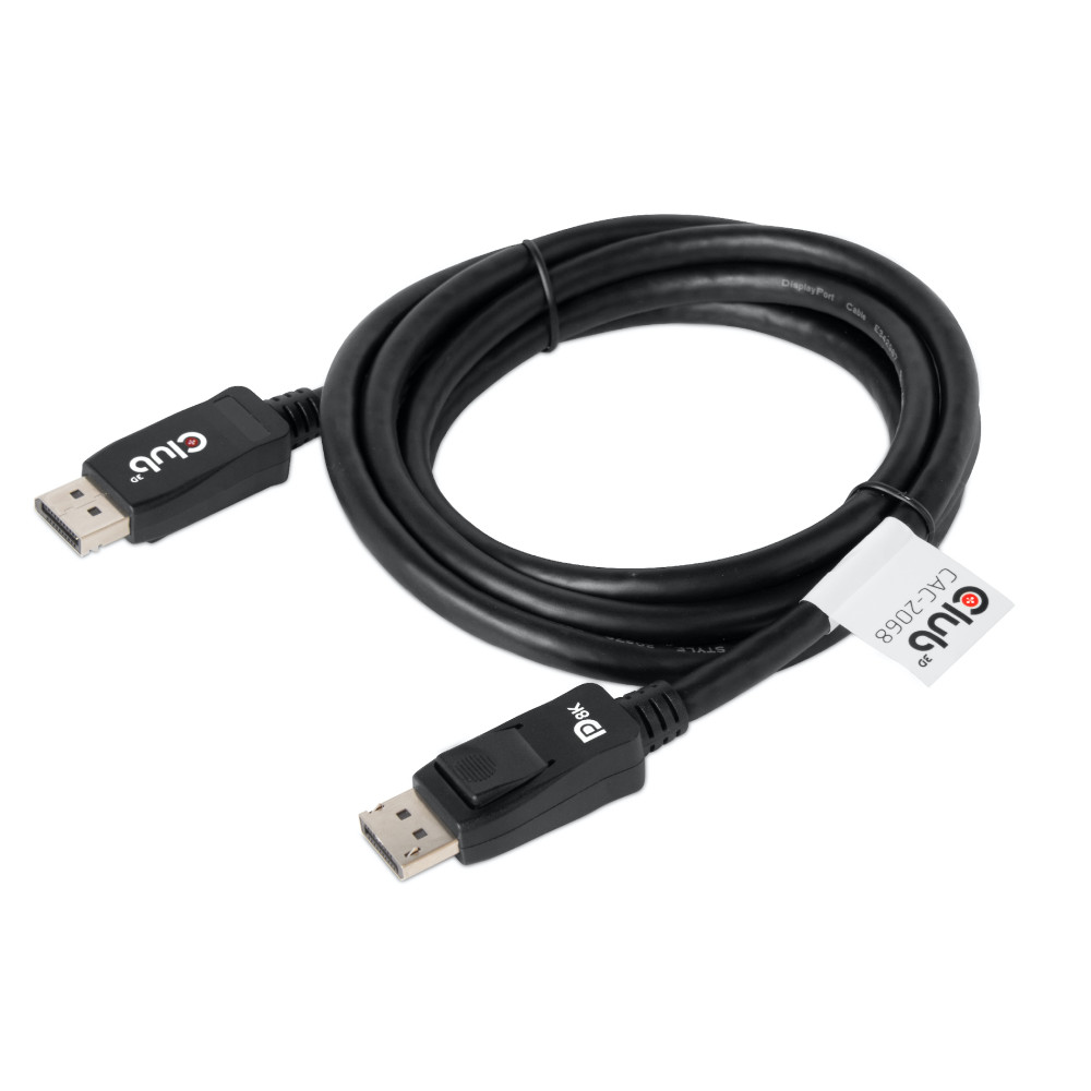 Produktbild för CLUB3D DisplayPort 1.4 HBR3 Cable 2m/6.56ft M/M 8K60Hz