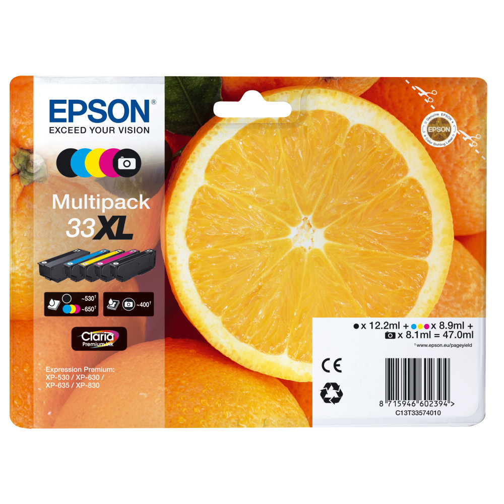 Produktbild för Epson Oranges Multipack 5-colours 33XL Claria Premium Ink