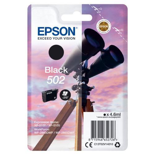 EPSON Epson Singlepack Black 502 Ink