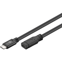 Produktbild för Goobay 45393 USB-kablar 1 m USB 3.2 Gen 1 (3.1 Gen 1) USB C Svart