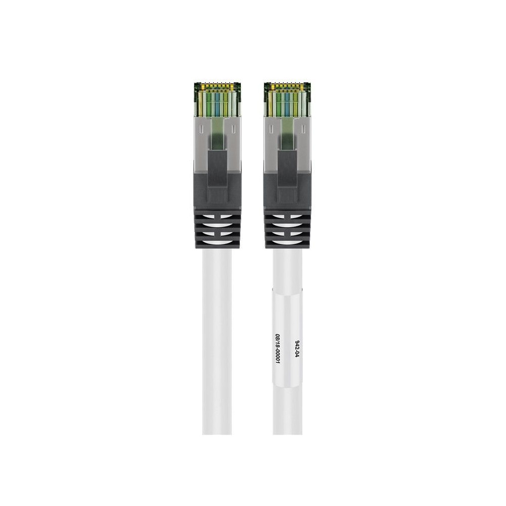Produktbild för Goobay 55124 nätverkskablar Vit 1 m Cat8.1 S/FTP (S-STP)
