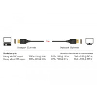 Produktbild för DeLOCK 85658 DisplayPort-kabel 1 m Svart