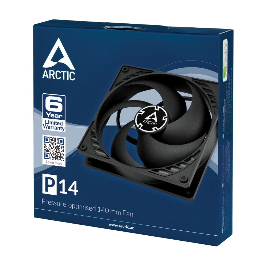 Produktbild för ARCTIC P14 Datorväska Fan 14 cm Svart