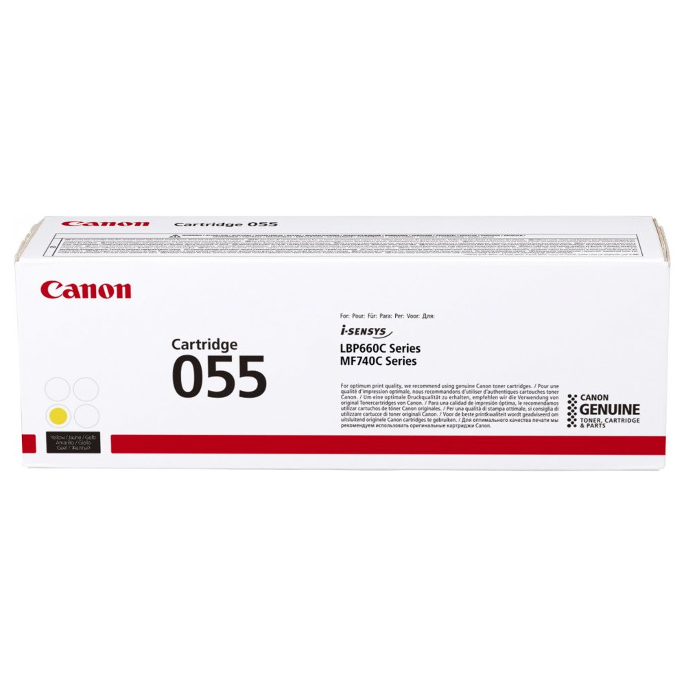 Produktbild för Canon 055 Tonerkassett 1 styck Original Gul