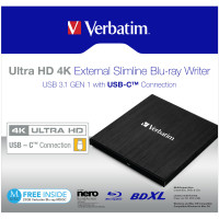 Produktbild för Verbatim 43888 optiska enheter Blu-Ray DVD Combo Svart