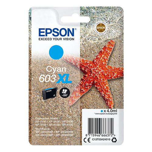 EPSON Epson Singlepack Cyan 603XL Ink