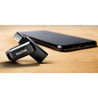 Produktbild för SanDisk Ultra Dual Drive Go USB-sticka 256 GB USB Type-A / USB Type-C 3.2 Gen 1 (3.1 Gen 1) Svart