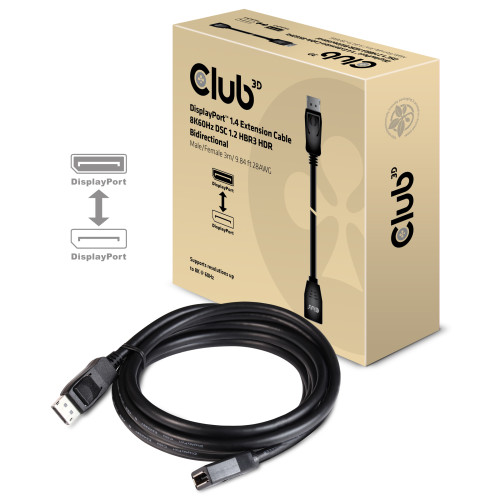 Club 3D CLUB3D cac-1023 3 m DisplayPort Svart