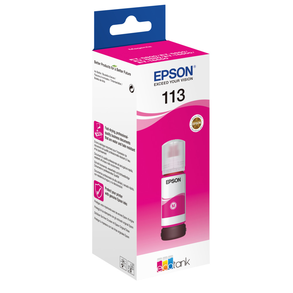 Produktbild för Epson 113 EcoTank Pigment Magenta ink bottle