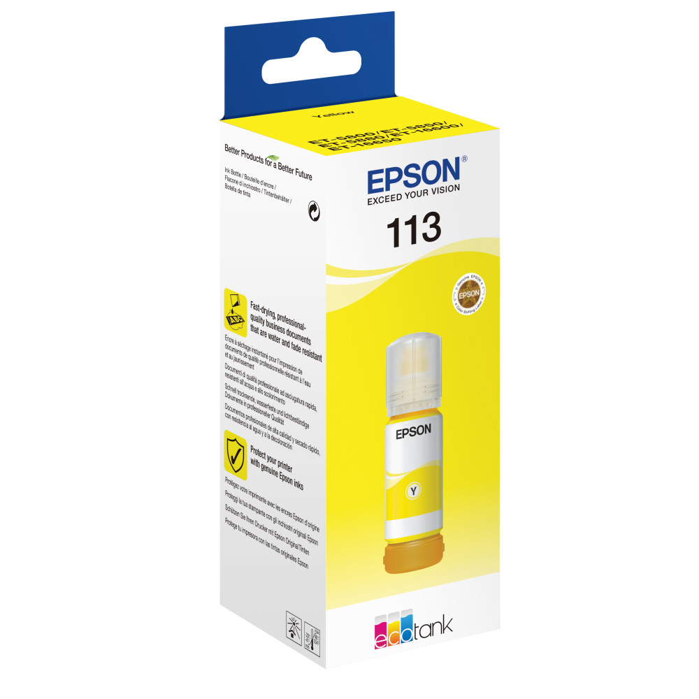 Produktbild för Epson 113 EcoTank Pigment Yellow ink bottle