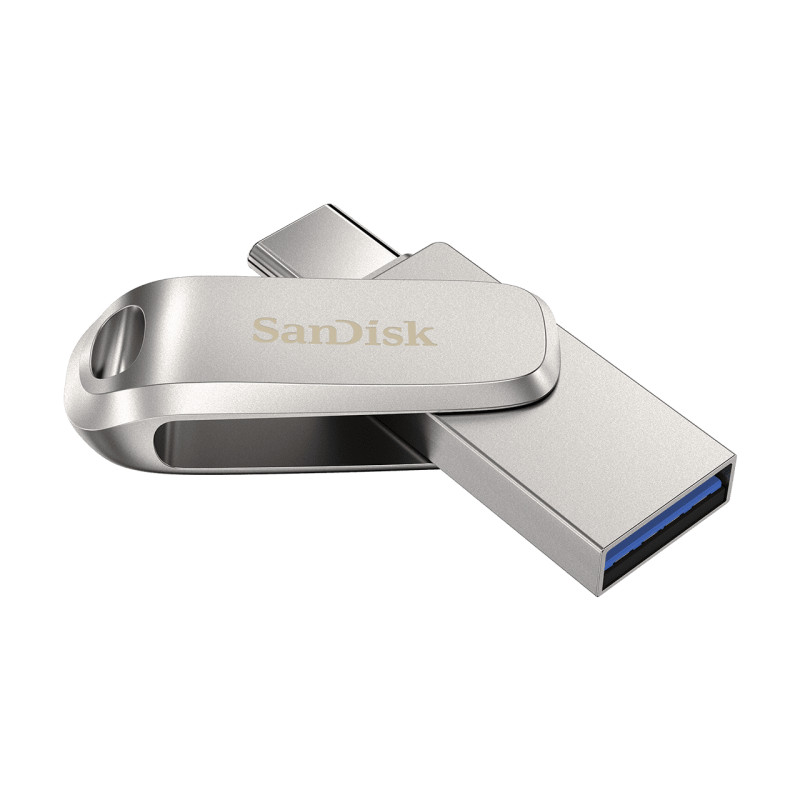 Produktbild för SanDisk Ultra Dual Drive Luxe USB-sticka 256 GB USB Type-A / USB Type-C 3.2 Gen 1 (3.1 Gen 1) Rostfritt stål