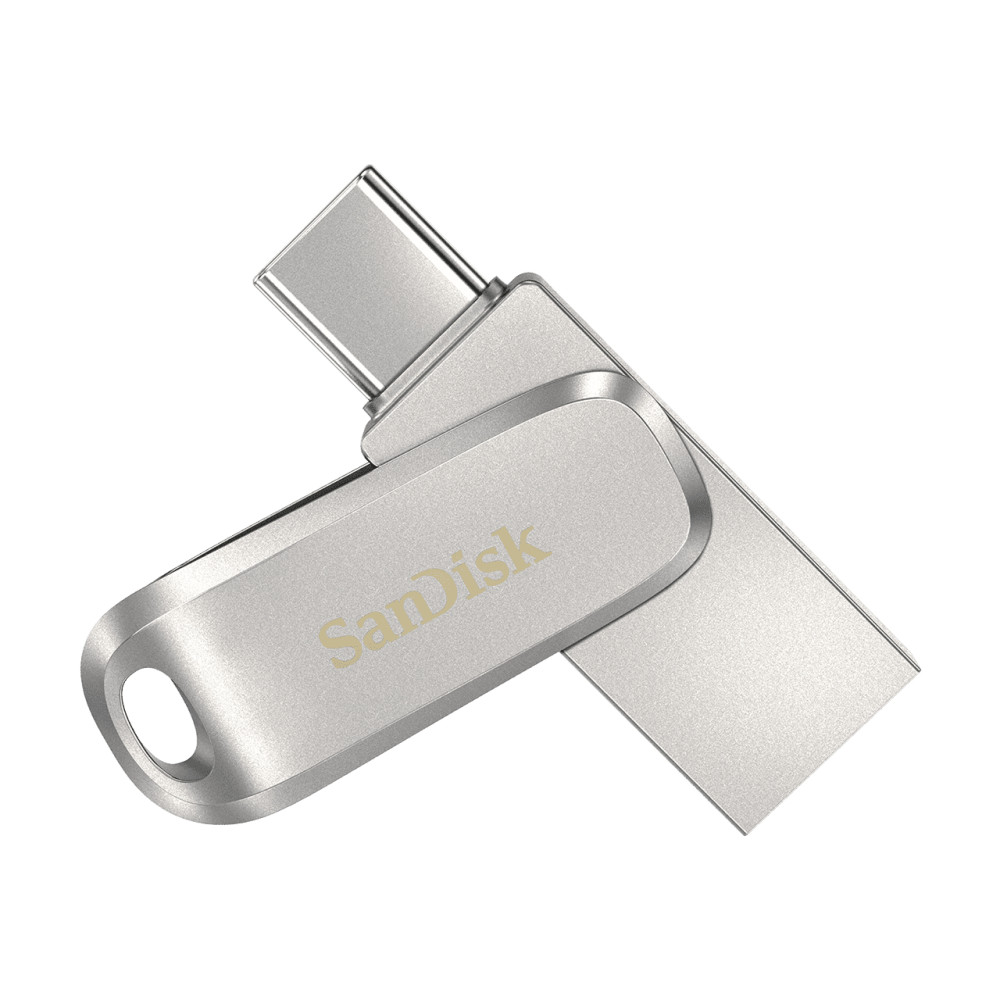 Produktbild för SanDisk Ultra Dual Drive Luxe USB-sticka 64 GB USB Type-A / USB Type-C 3.2 Gen 1 (3.1 Gen 1) Rostfritt stål