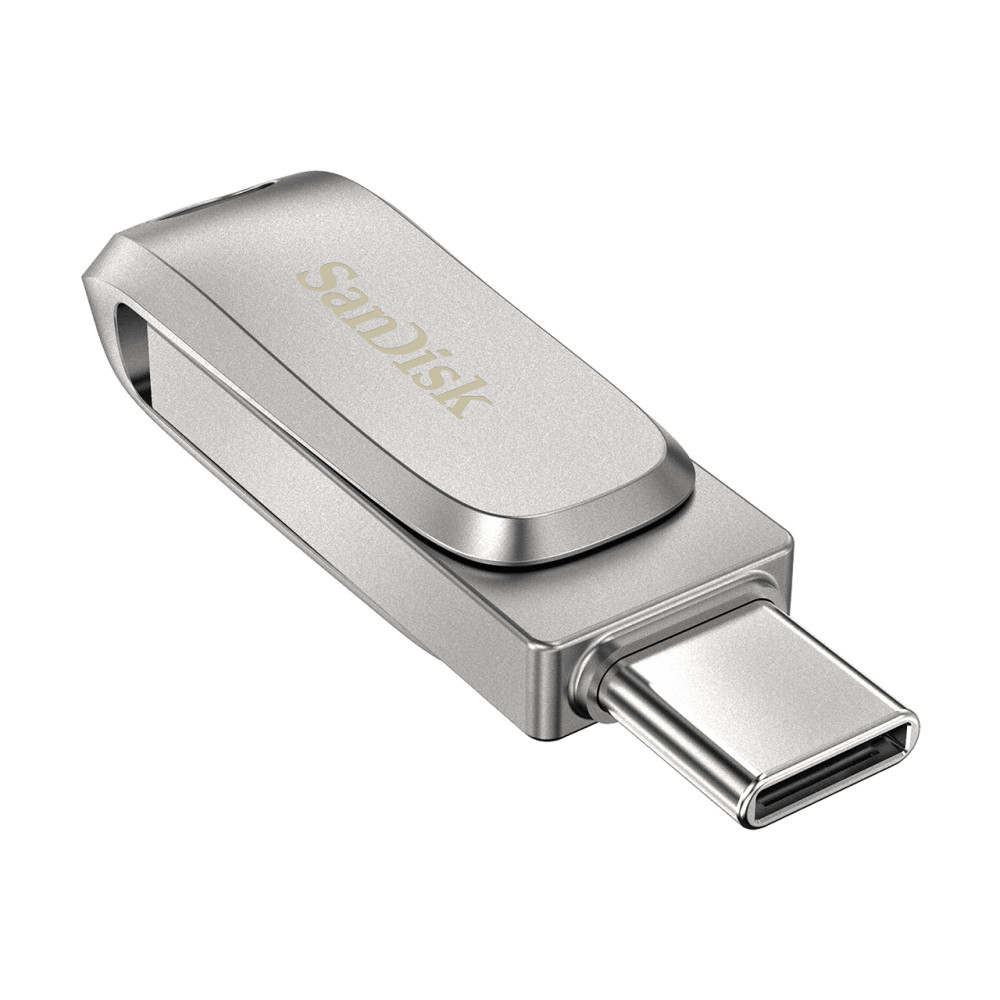 Produktbild för SanDisk Ultra Dual Drive Luxe USB-sticka 64 GB USB Type-A / USB Type-C 3.2 Gen 1 (3.1 Gen 1) Rostfritt stål