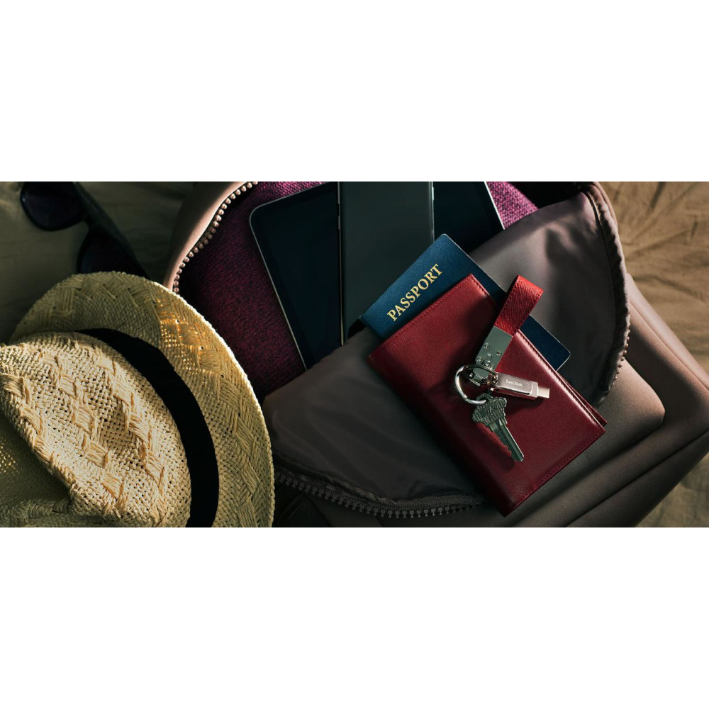 Produktbild för SanDisk Ultra Dual Drive Luxe USB-sticka 64 GB USB Type-A / USB Type-C 3.2 Gen 1 (3.1 Gen 1) Rostfritt stål
