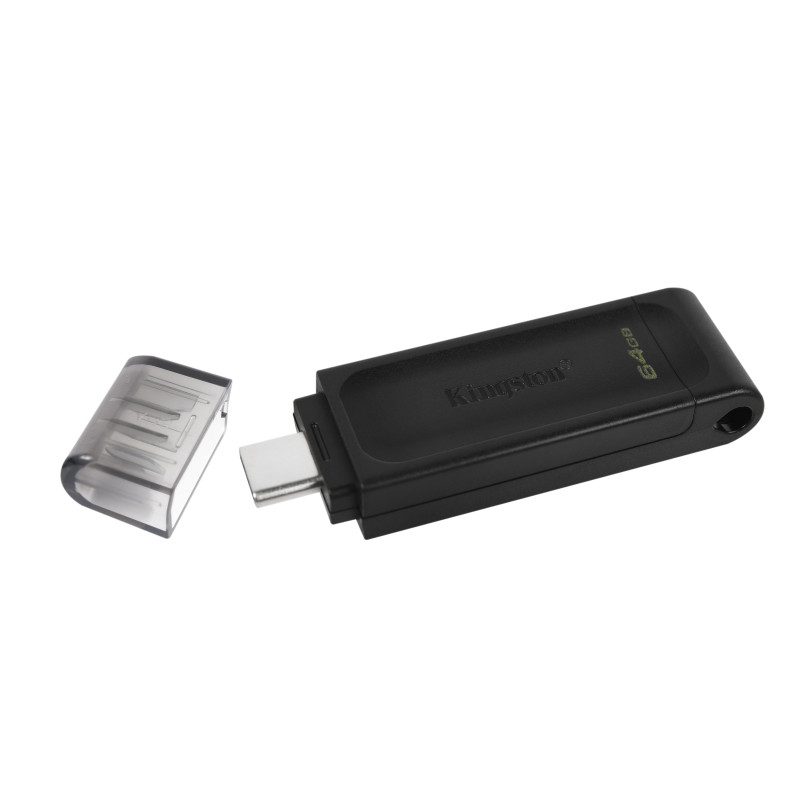 Produktbild för Kingston Technology DataTraveler 70 USB-sticka 64 GB USB Type-C 3.2 Gen 1 (3.1 Gen 1) Svart