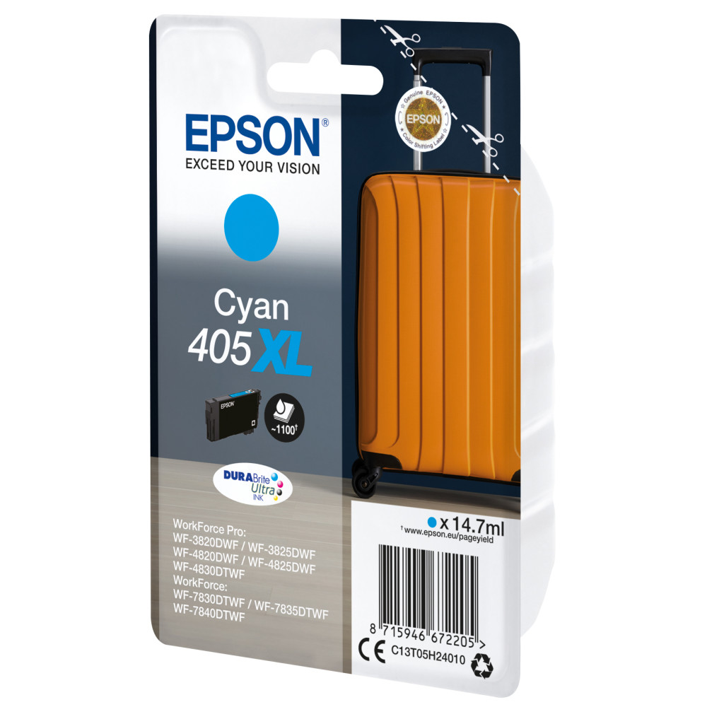 Produktbild för Epson Singlepack Cyan 405XL DURABrite Ultra Ink