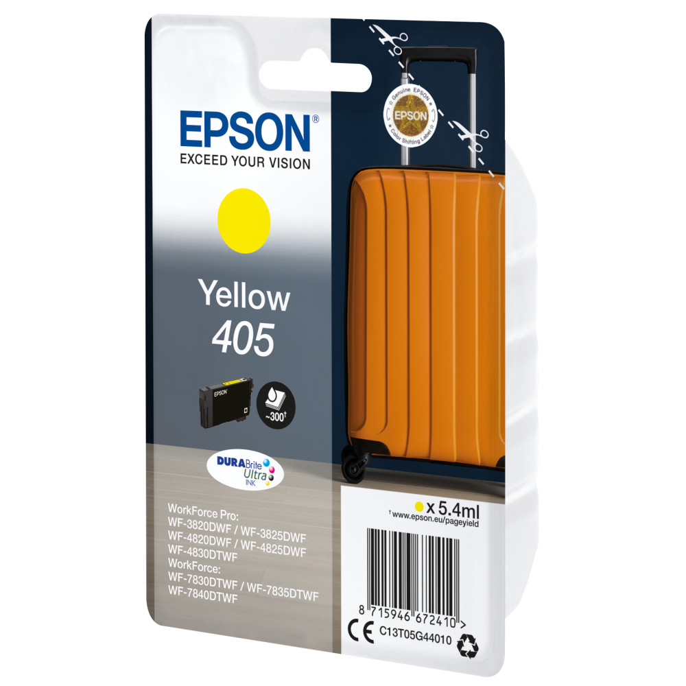 Produktbild för Epson Singlepack Yellow 405 DURABrite Ultra Ink