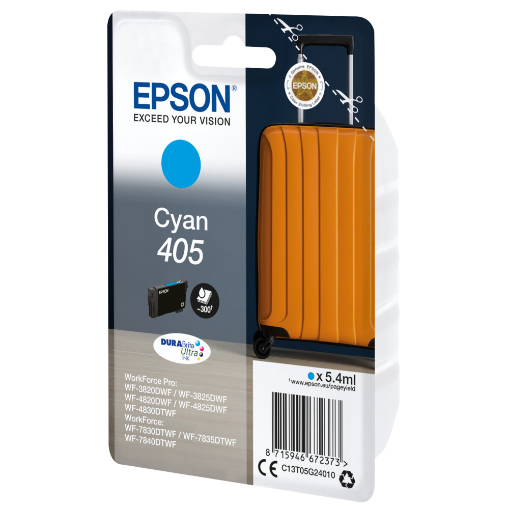 Produktbild för Epson Singlepack Cyan 405 DURABrite Ultra Ink