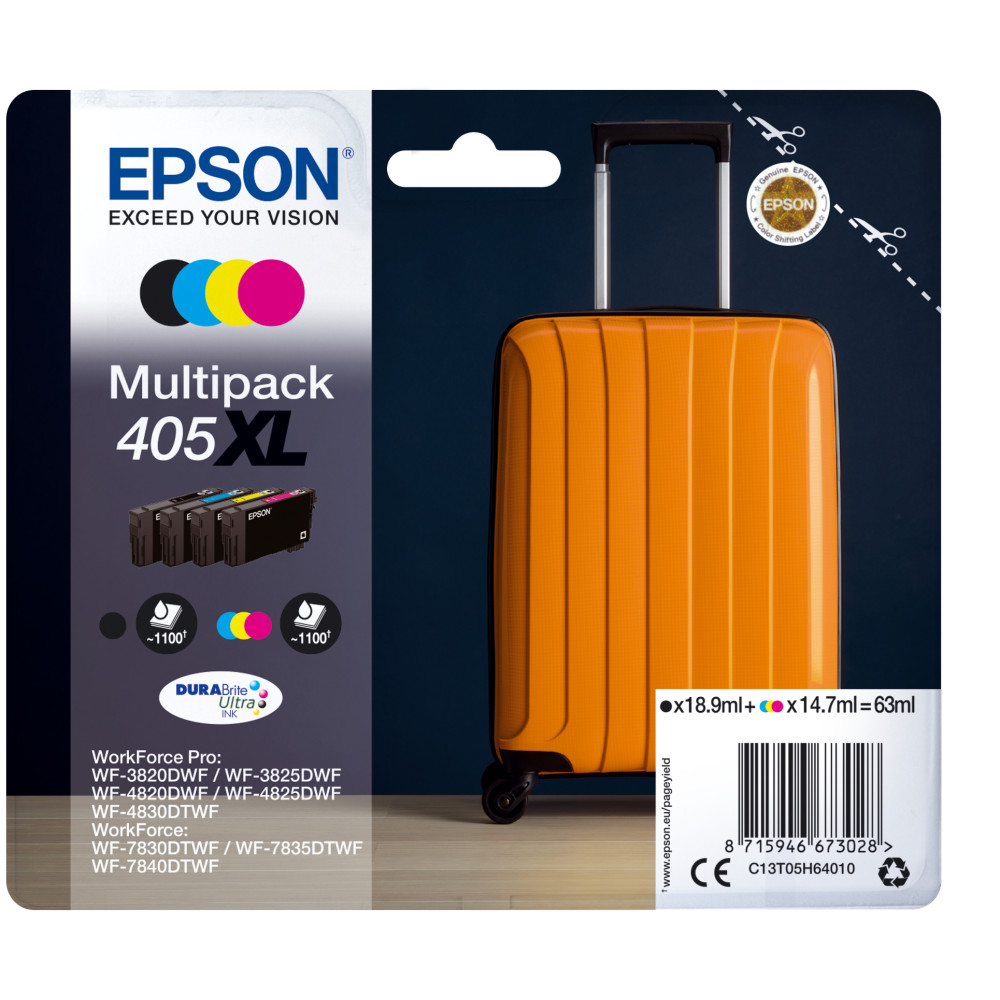 Produktbild för Epson Multipack 4-colours 405XL DURABrite Ultra Ink