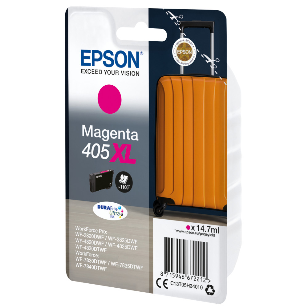 Produktbild för Epson Singlepack Magenta 405XL DURABrite Ultra Ink