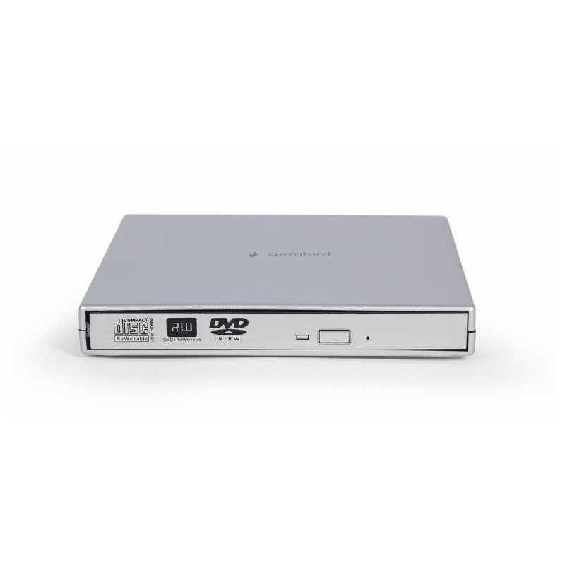 Produktbild för Gembird DVD-USB-02-SV optiska enheter DVD±RW Silver
