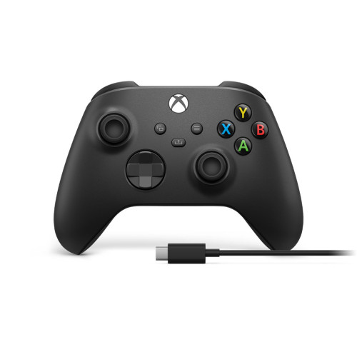 Microsoft Microsoft Xbox Wireless Controller + USB-C Cable Svart Spelplatta Analog / Digital PC, Xbox One, Xbox One S, Xbox One X, Xbox Series S, Xbox Series X