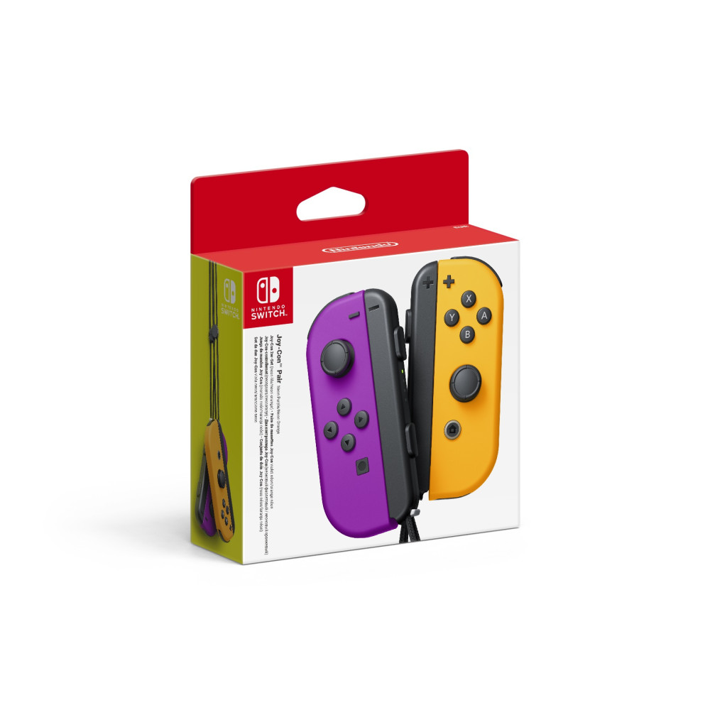 Produktbild för Nintendo Joy-Con Svart, Orange, Lila Bluetooth Spelplatta Analog / Digital Nintendo Switch