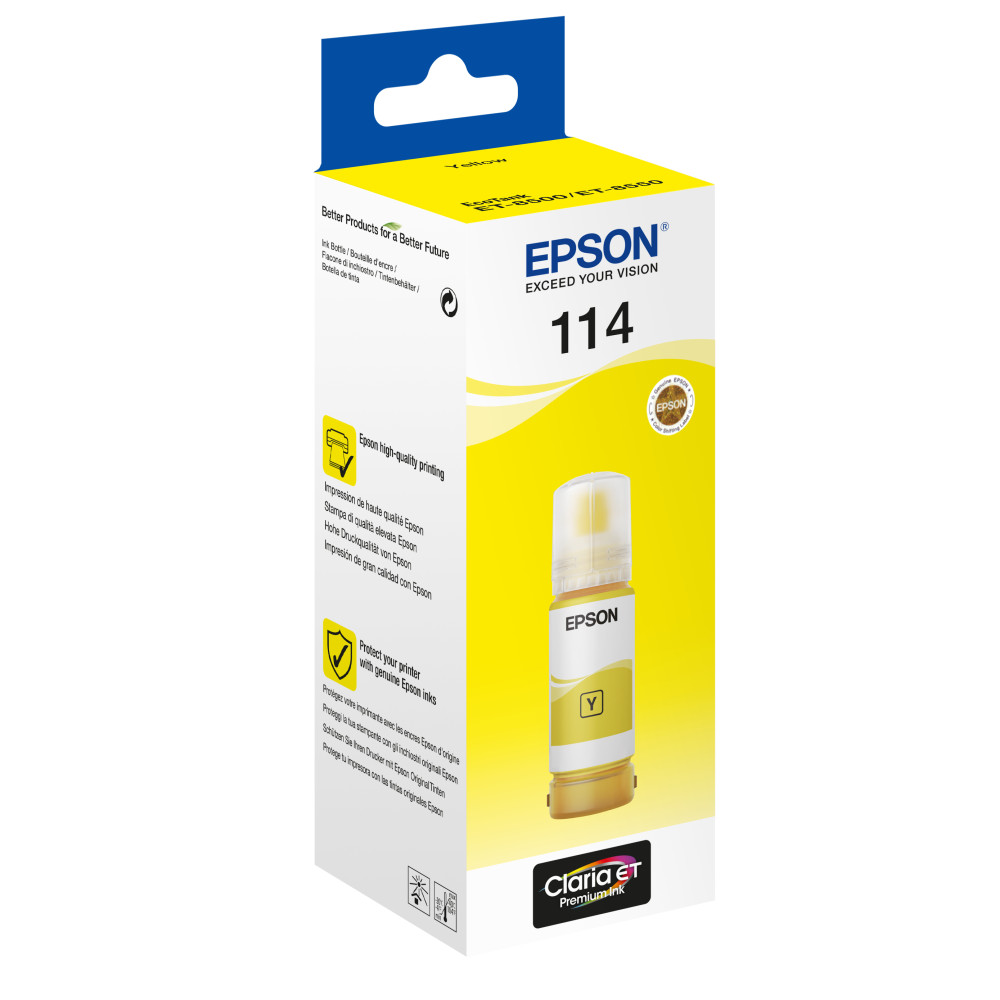 Produktbild för Epson 114 EcoTank Yellow ink bottle