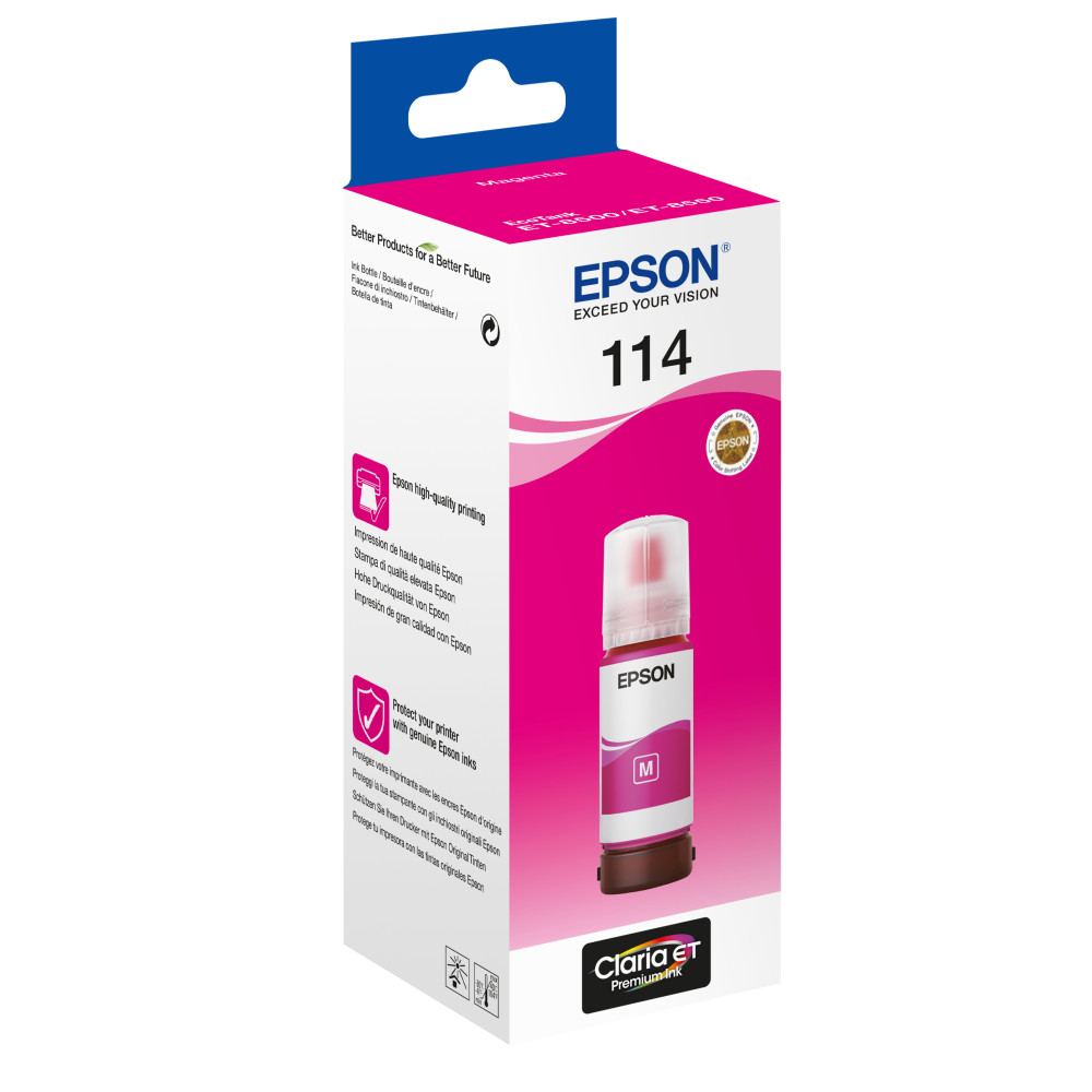 Produktbild för Epson 114 EcoTank Magenta ink bottle
