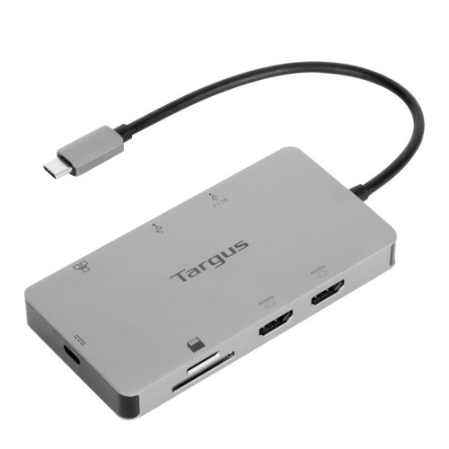 Targus Targus DOCK423EU dockningsstationer för bärbara datorer Kabel USB 3.2 Gen 1 (3.1 Gen 1) Type-C Silver