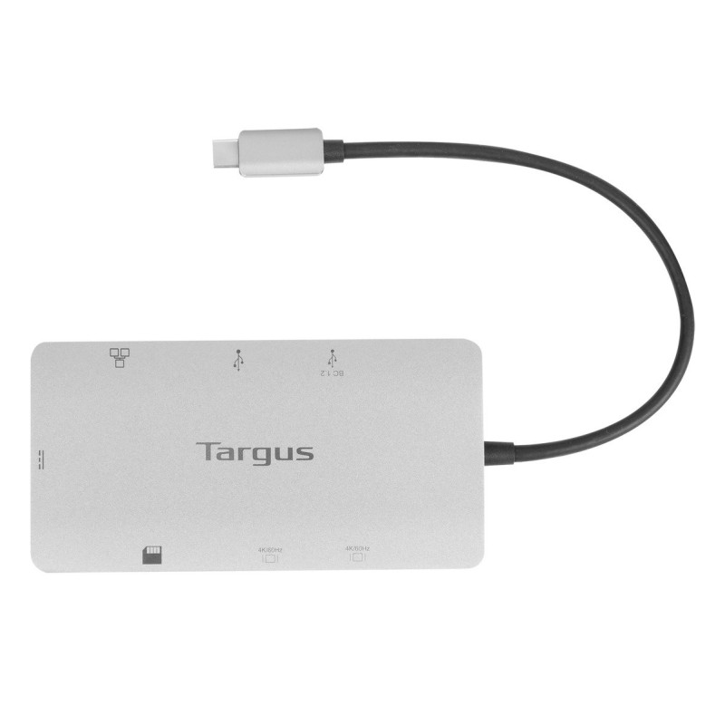 Produktbild för Targus DOCK423EU dockningsstationer för bärbara datorer Kabel USB 3.2 Gen 1 (3.1 Gen 1) Type-C Silver