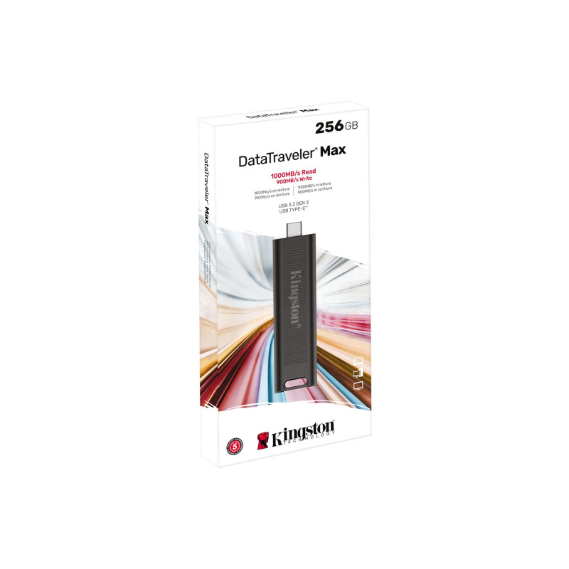 Produktbild för Kingston Technology DataTraveler Max USB-sticka 256 GB USB Type-C 3.2 Gen 2 (3.1 Gen 2) Svart