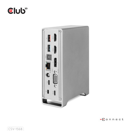 Club 3D Club 3D - dockningsstation - USB-C - VGA, 2 x HDMI, DP - 1GbE