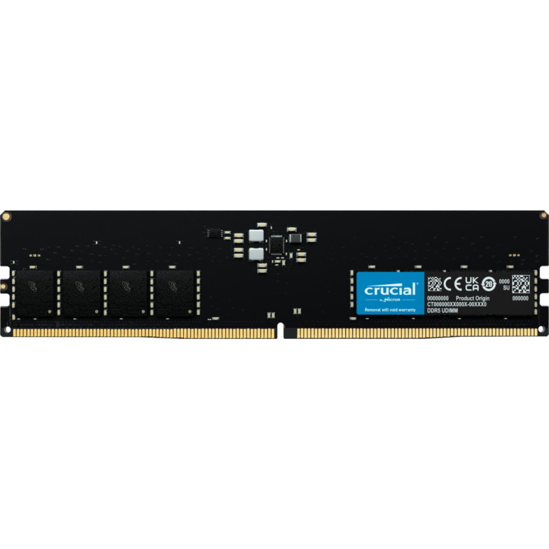 Produktbild för Crucial CT16G48C40U5 RAM-minnen 16 GB 1 x 16 GB DDR5 4800 MHz ECC