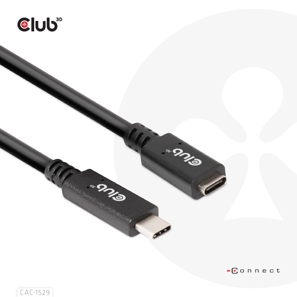 Produktbild för CLUB3D CAC-1529 USB-kablar 2 m USB 3.2 Gen 1 (3.1 Gen 1) USB C Svart