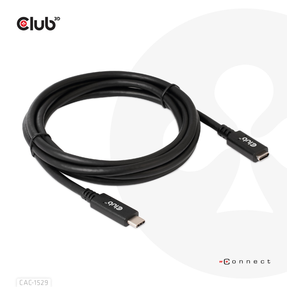 Produktbild för CLUB3D CAC-1529 USB-kablar 2 m USB 3.2 Gen 1 (3.1 Gen 1) USB C Svart