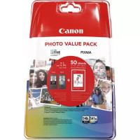 Produktbild för Canon PG-540L/CL-541XL Photo Value Pack - 2-pack - Lång livslängd - svart, färg (cyan, magenta, gul) - original - blank - bläckbehållare / papperspaket