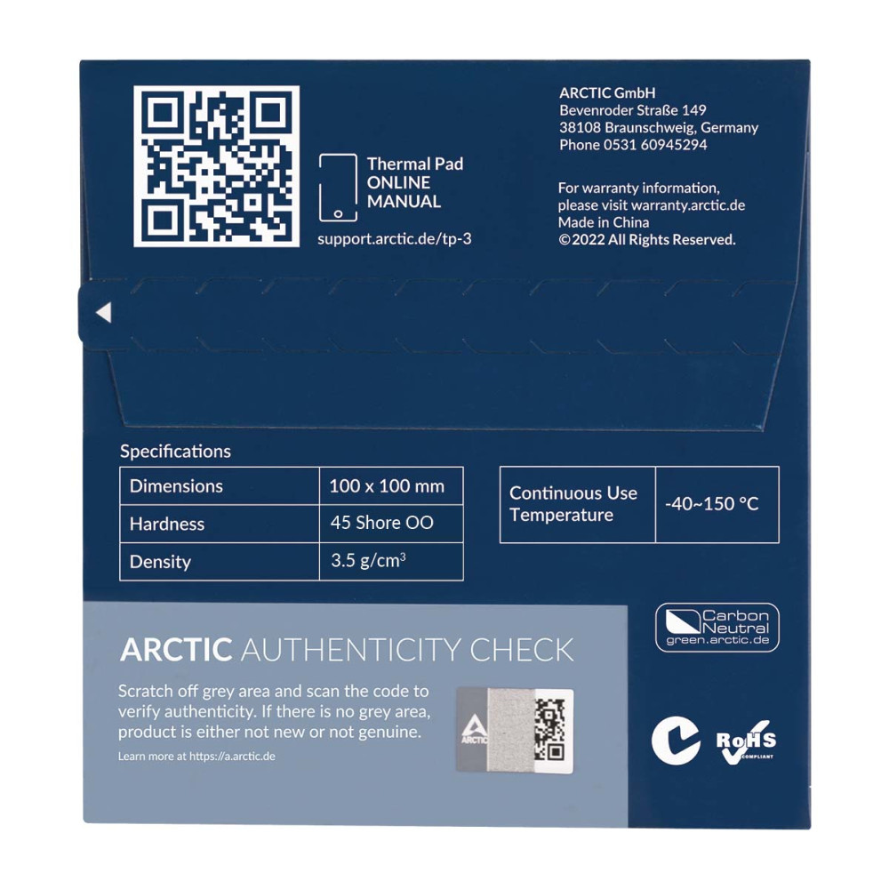 Produktbild för ARCTIC TP-3 Termisk kudde