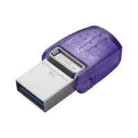 Miniatyr av produktbild för Kingston Technology DataTraveler microDuo 3C USB-sticka 256 GB USB Type-A / USB Type-C 3.2 Gen 1 (3.1 Gen 1) Rostfritt stål, Lila